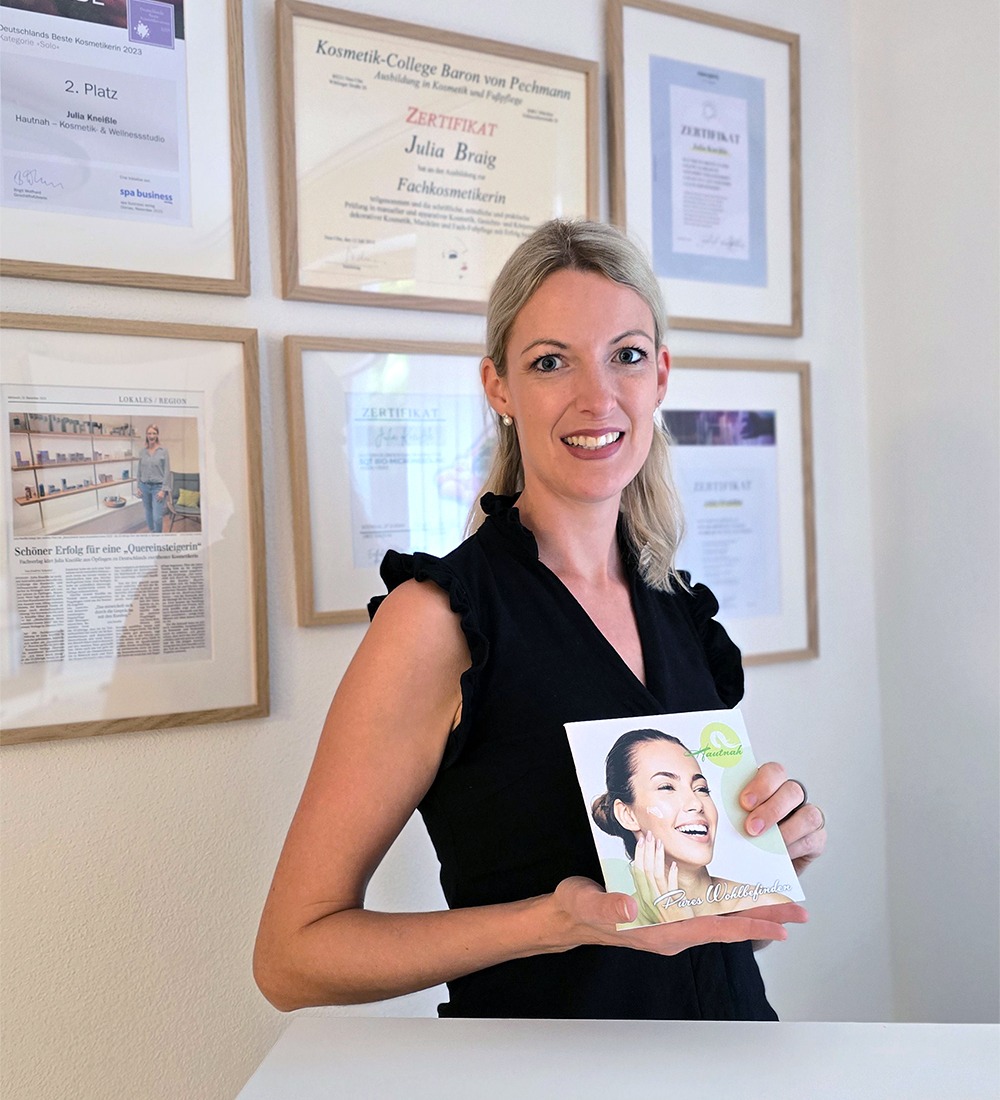 Kosmetik- und Wellnessstudio Hautnah | Julia Kneißle, Zertifizierte Kosmetikerin Öpfingen, Erbach, Ehingen, Oberdischingen